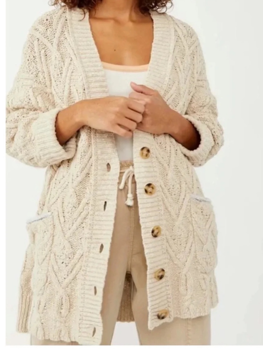 FREE PEOPLE Montana Cable Knit Cardigan